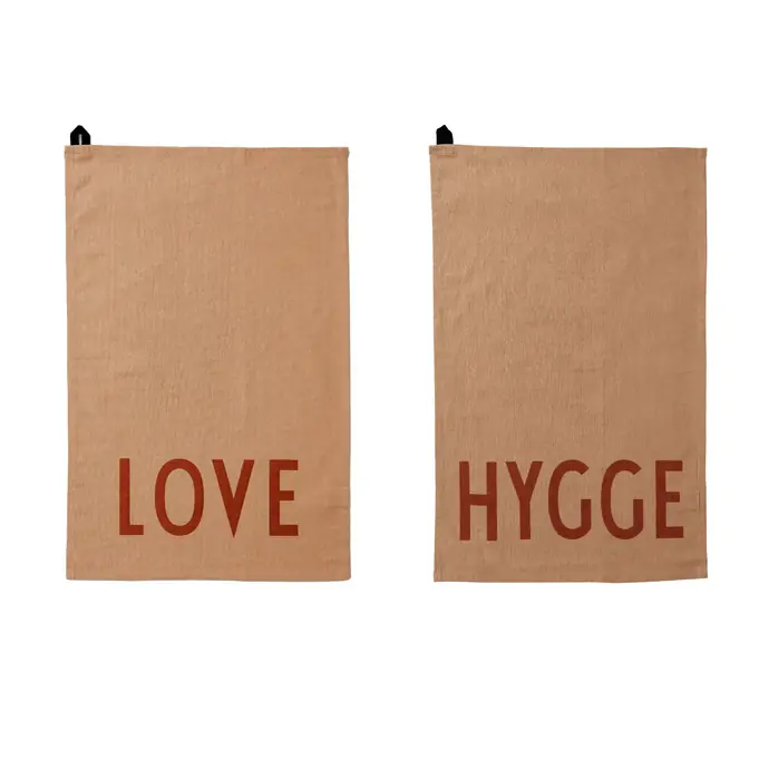 DESIGN LETTERS / Utěrky Love Hygge - set 2 ks