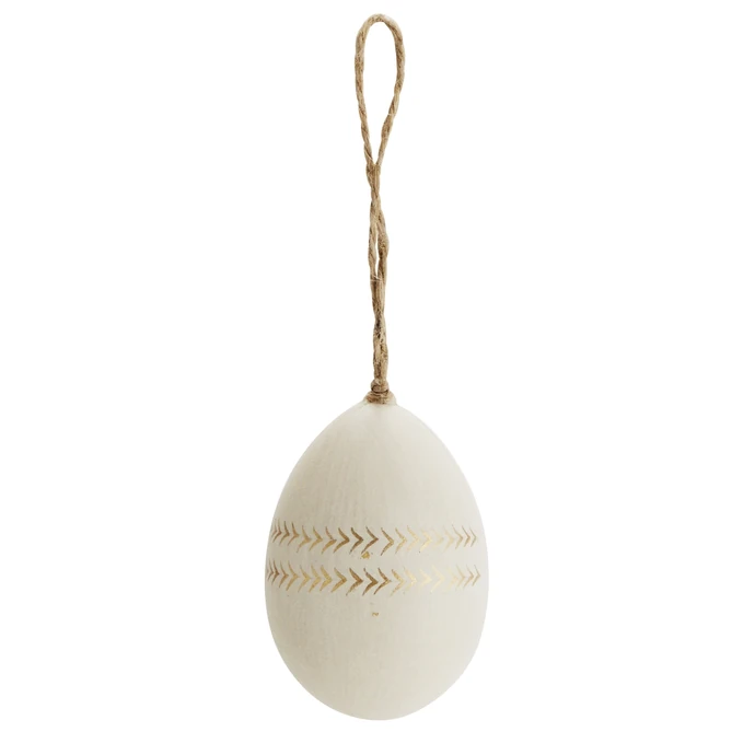 MADAM STOLTZ / Závěsné velikonoční vejce Sand/gold