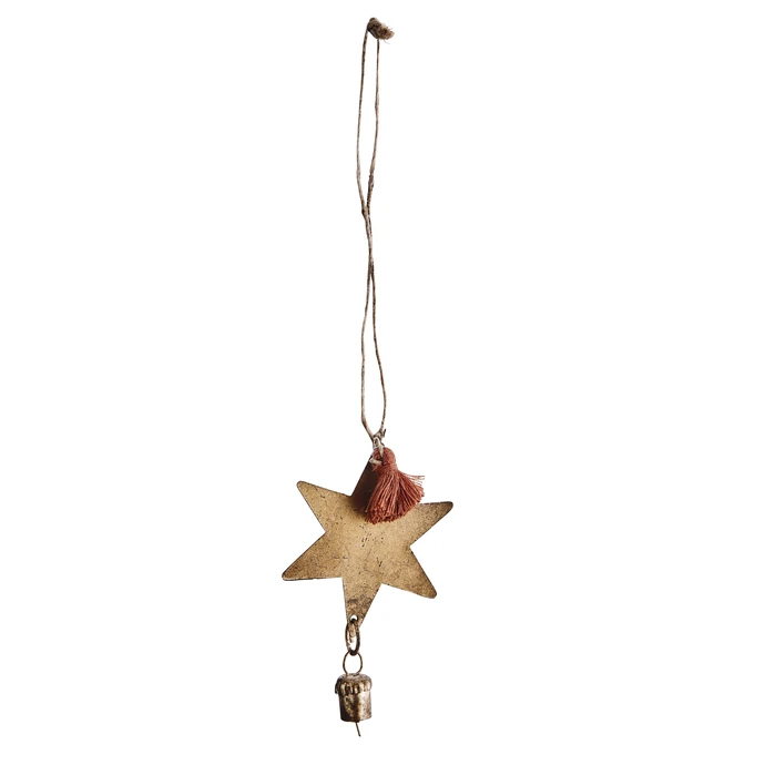 MADAM STOLTZ / Závěsná vánoční dekorace Star Antique Gold