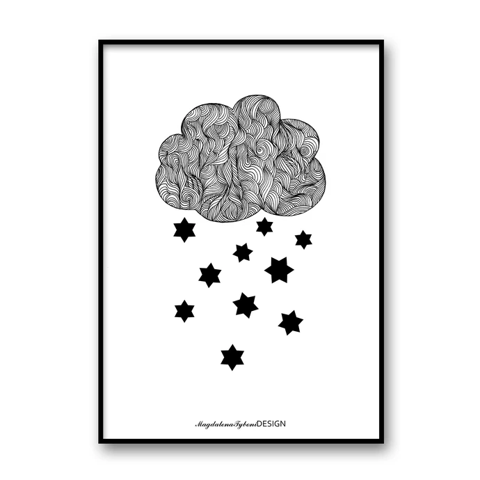 Magdalena Tyboni DESIGN / Plakát Raining Stars 30 x 40 cm