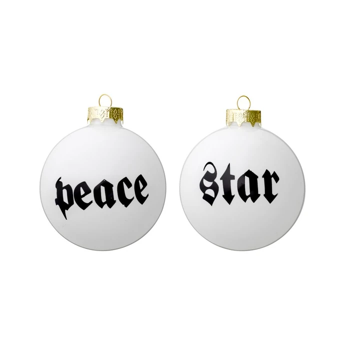 Bloomingville / Vánoční baňka Peace/Star