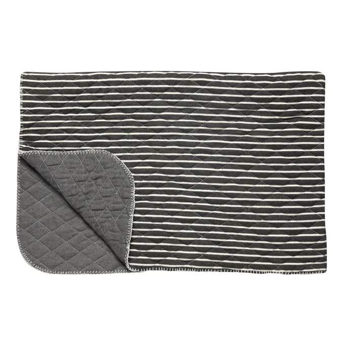 Hübsch / Pléd Grey stripes 165x110 cm