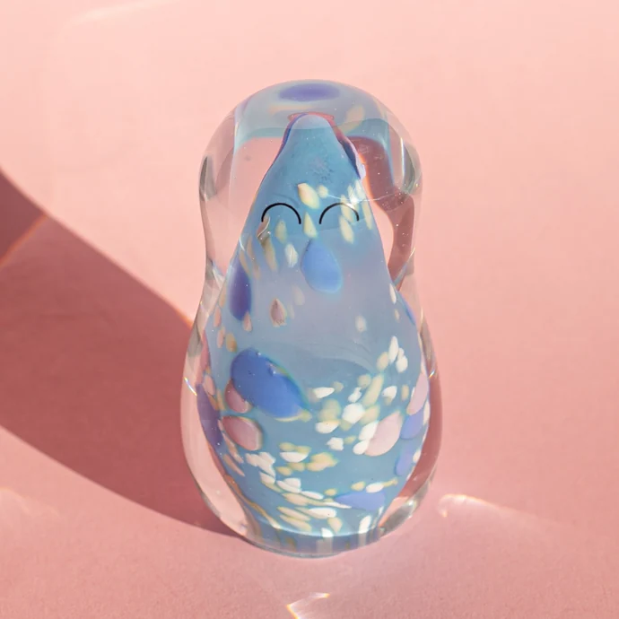 Studio Arhoj / Skleněná figurka Crystal Blob Dreamy Blue