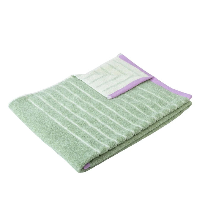 Hübsch / Bavlněný ručník Green Mottled 50 x 100 cm