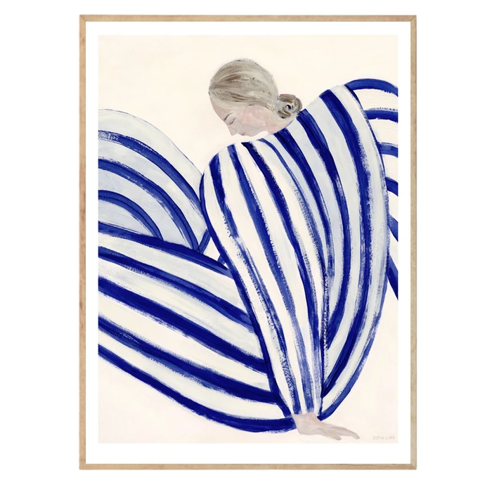 THE POSTER CLUB / Autorský plakát Blue Stripe At Concorde by Sofia Lind 50 x 70 cm