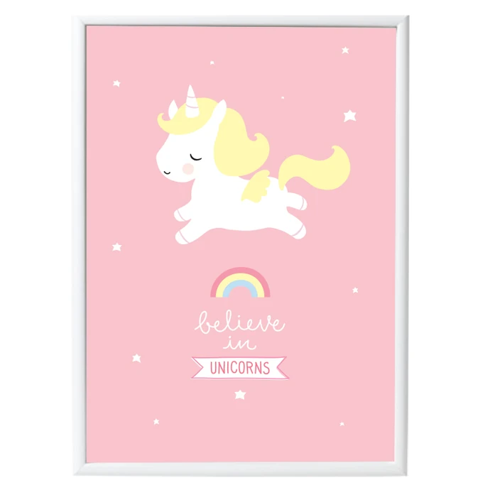 A Little Lovely Company / Dětský plakát Unicorn 50x70 cm