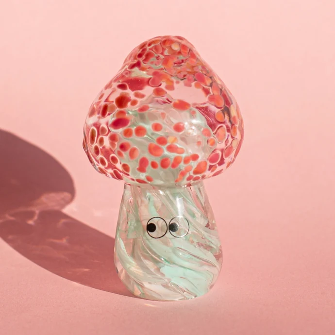 Studio Arhoj / Skleněná figurka Crystal Blob Tiny Shroom