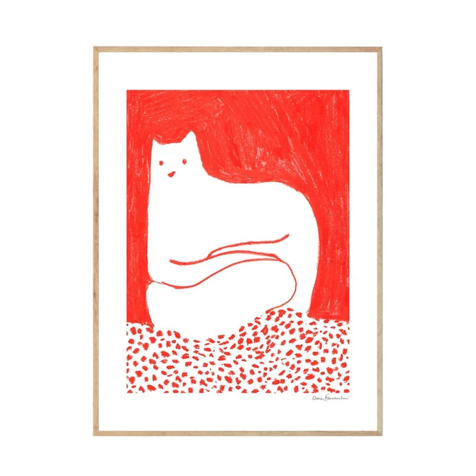 THE POSTER CLUB / Autorský plakát Cat in Red by Cinzia Franceschini 30x40 cm