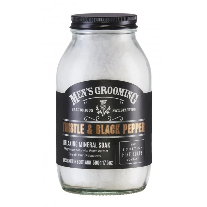 SCOTTISH FINE SOAPS / Pánská sůl do koupele Thistle & Black pepper 500 g