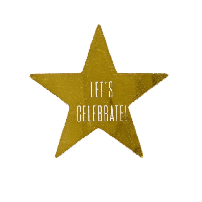 Bloomingville / Lepicí hvězdičky Let´s Celebrate' gold - 24ks