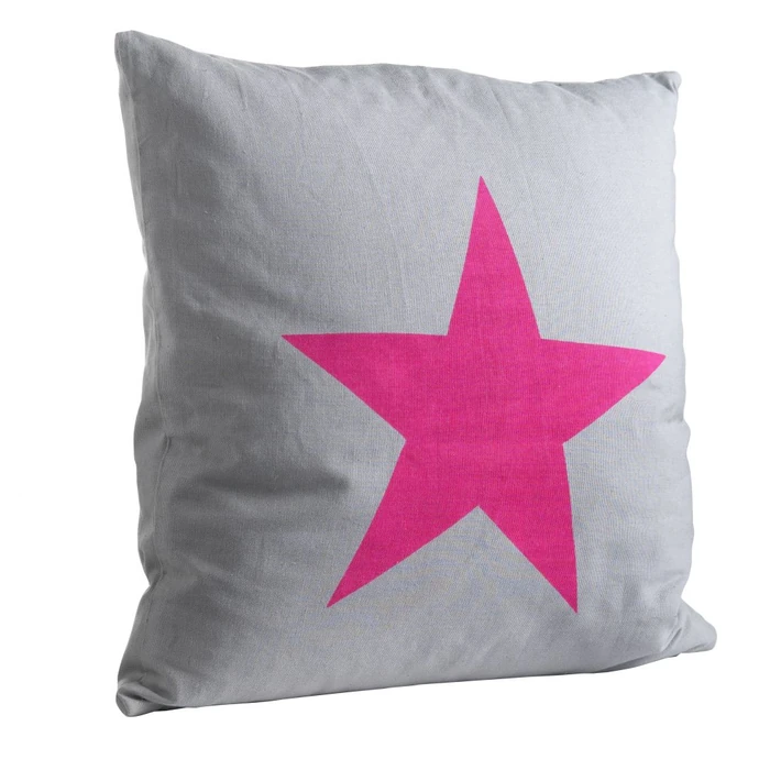 MADAM STOLTZ / Povlak na polštář neon pink star