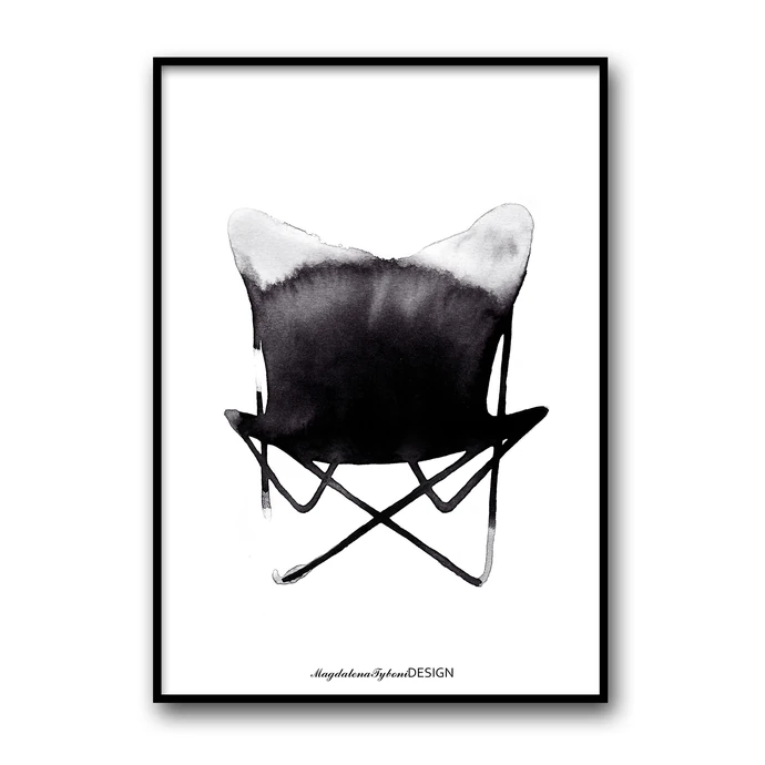 Magdalena Tyboni DESIGN / Plakát Butterly Chair 30 x 40 cm