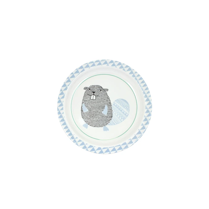 Bloomingville / Dětský melaminový talíř Beaver 22 cm