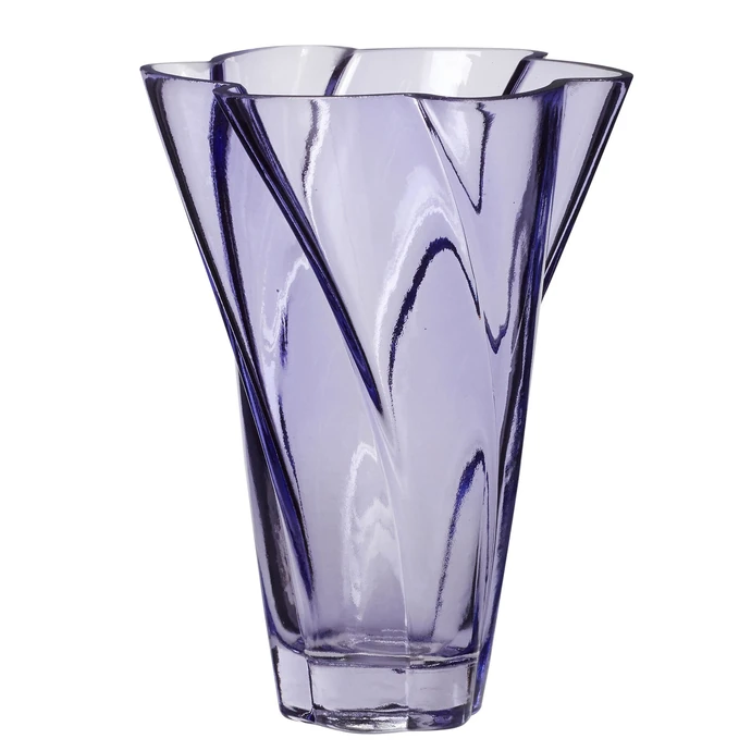 Hübsch / Skleněná váza Purple 18 cm