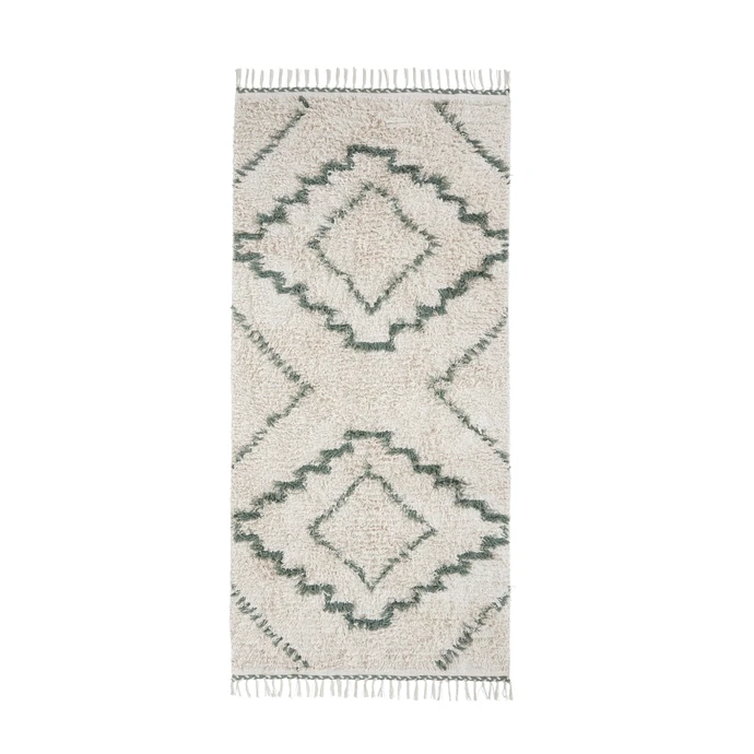 House Doctor / Bavlněný koberec Minis Green 200 x 90 cm