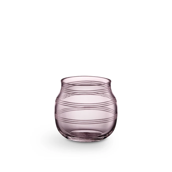KÄHLER / Skleněný svícen / váza Omaggio Plum 7,5 cm