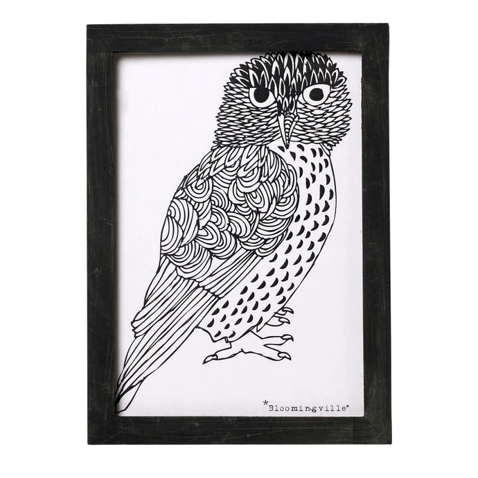 Bloomingville / Nástěnný obrázek Owl