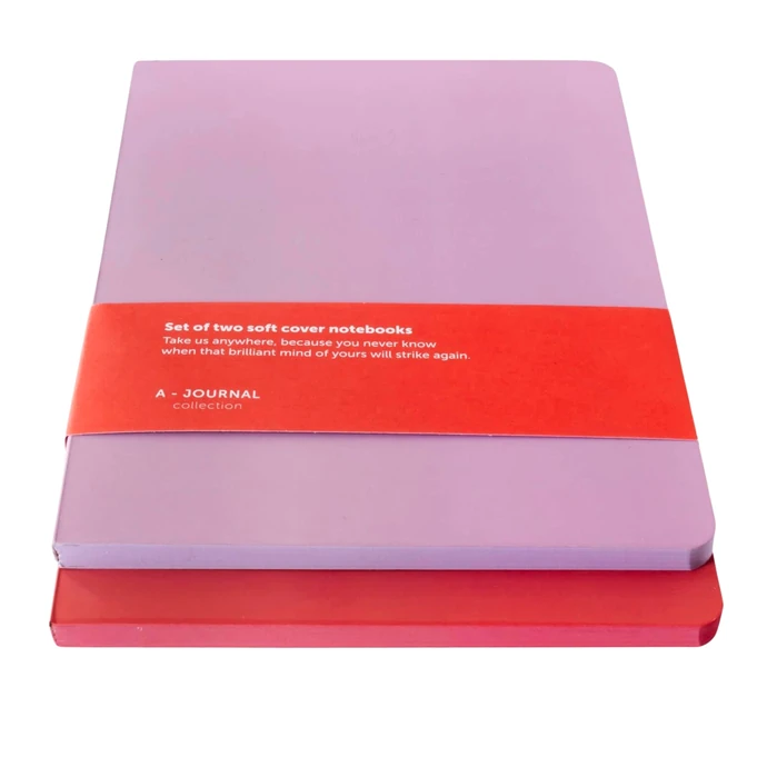 Zápisník Softcover Coral / Lilac – set 2 ks