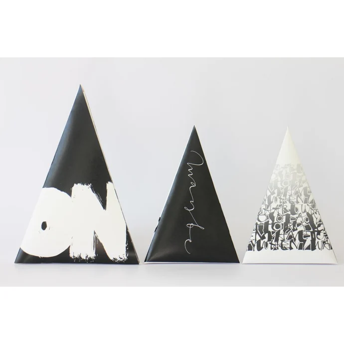 Dekorativní papírové pyramidy - 3 ks