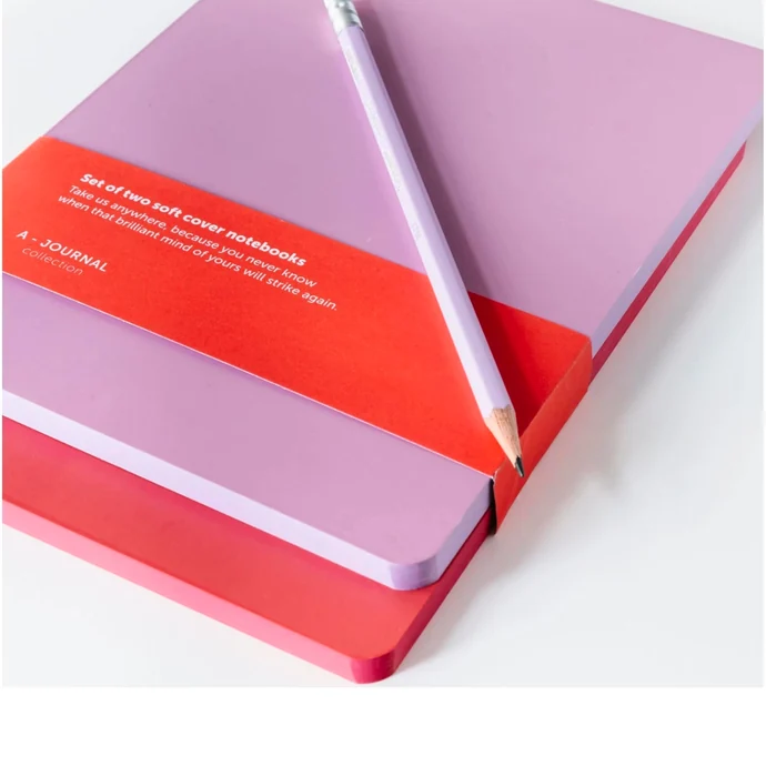 Zápisník Softcover Coral / Lilac – set 2 ks