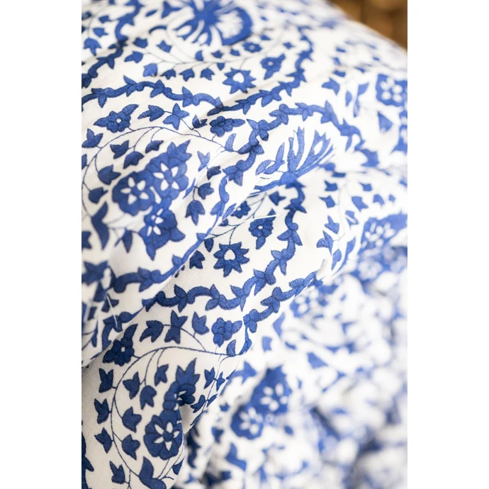 Prošívaný přehoz Clara Blue/White Pattern 130x170 cm