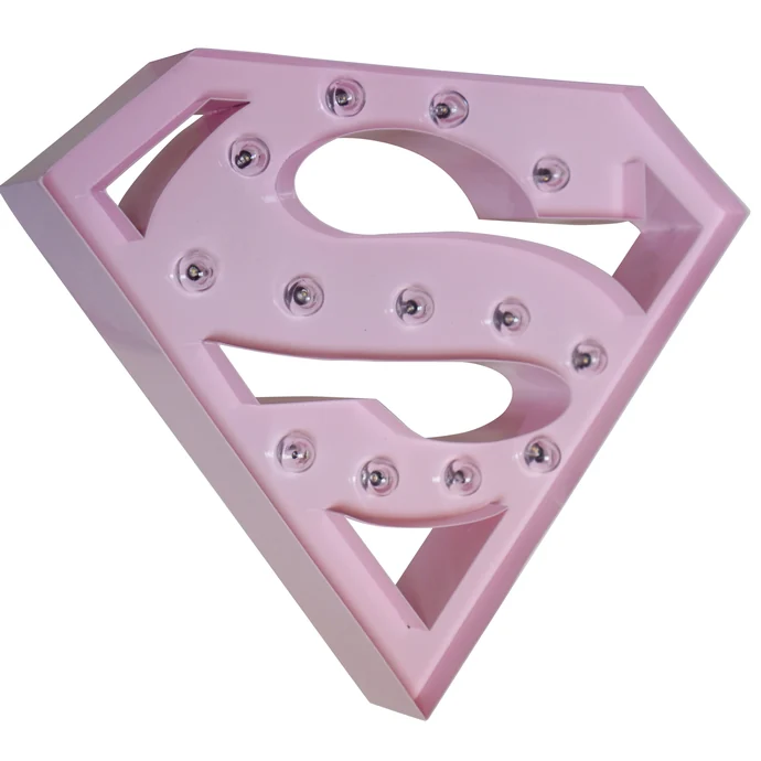 Dětská lampička Supergirl Pink Normal clear bulbs
