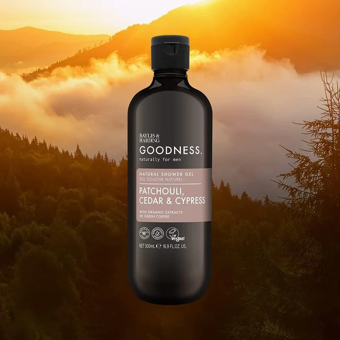 Přírodní sprchový gel pro muže Goodness Patchouli/Cedar/Cypress 500 ml