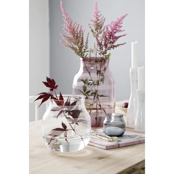 Skleněná váza Omaggio Transparent 17 cm