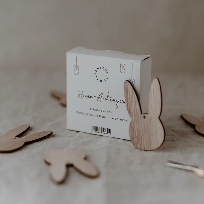 Velikonoční dekorace Rabbit Natural - set 8 ks