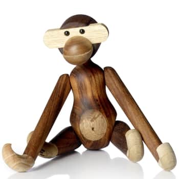 Dřevěná opička Monkey Small Teak Limba 20 cm
