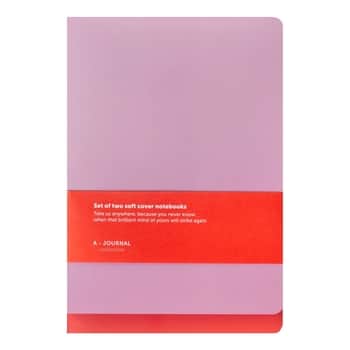 Linkovaný zápisník Softcover Coral / Lilac – set 2 ks