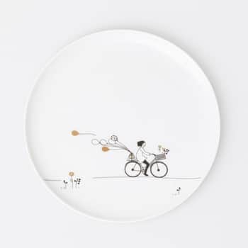 Porcelánový talíř Ride a Bike