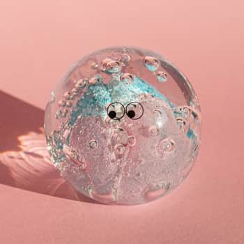 Skleněná figurka Crystal Blob Bubbles Ball
