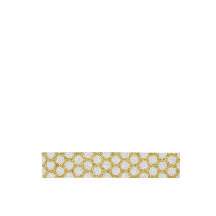 MADAM STOLTZ / Designová samolepící páska Glitter gold/silver dots