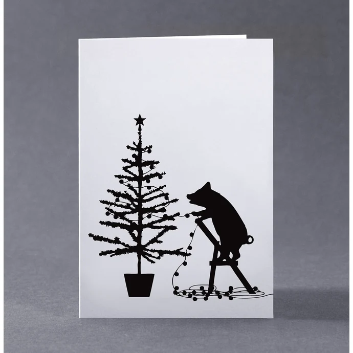 HAM / Vánoční přání s čuníkem Tree Trimming Pig