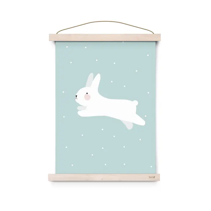 EEF lillemor / Plakát do dětského pokojíčku White Rabbit A3