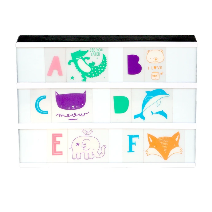 A Little Lovely Company / Set obrázků a písmenek pro Lightbox ABC Pastel
