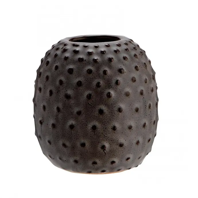 MADAM STOLTZ / Keramická váza Grey Plastic Dots
