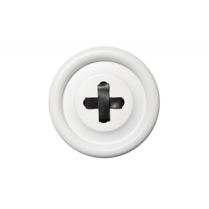 HK living / Dřevěný věšák Button White/black 18 cm