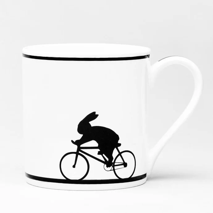 HAM / Porcelánový hrnek Cycling Rabbit 300 ml