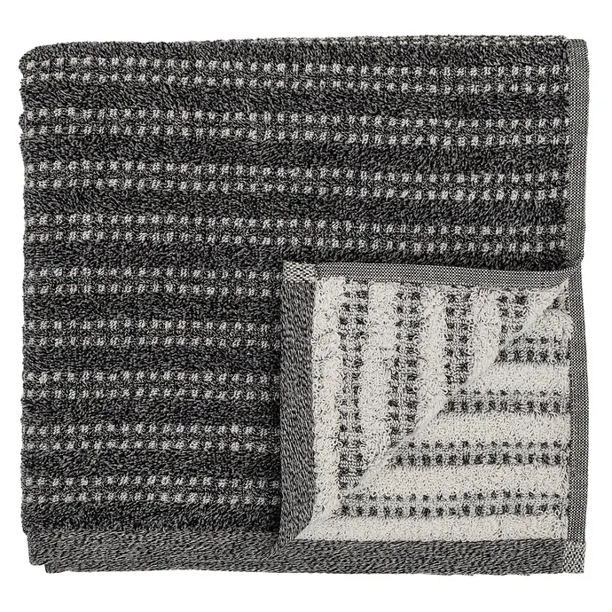 Bloomingville / Froté ručník Black 140x70 cm