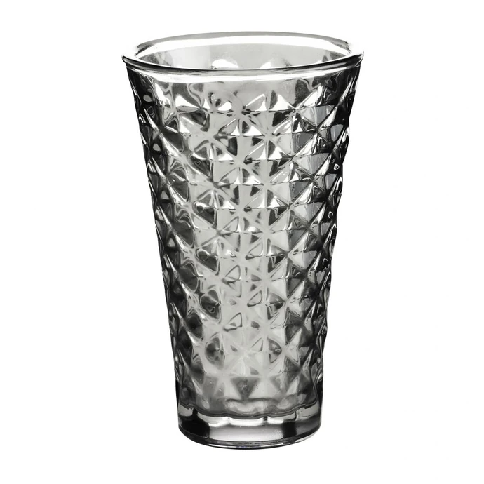 Tine K Home / Skleněný svícen Facet Glass Grey 15cm