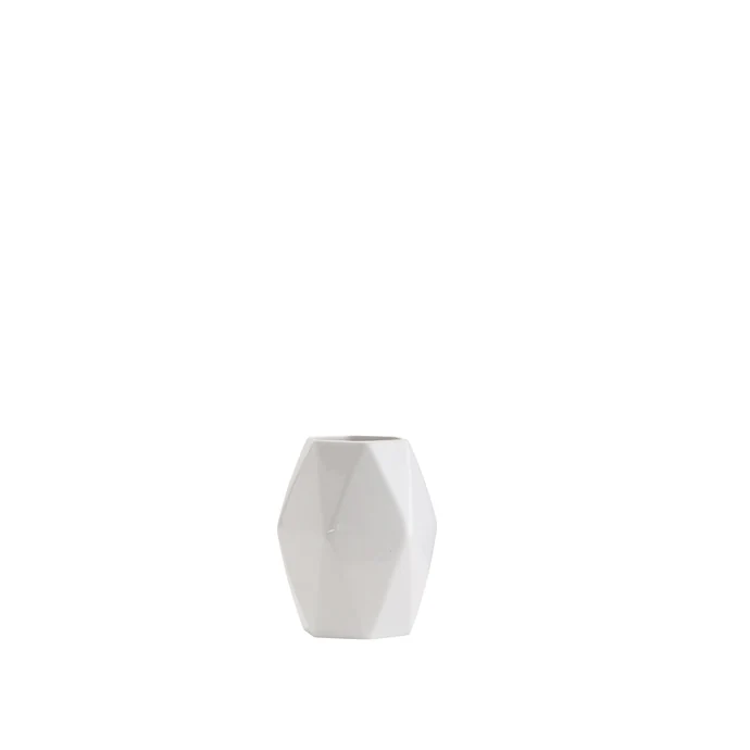 MADAM STOLTZ / Porcelánová váza White geometric