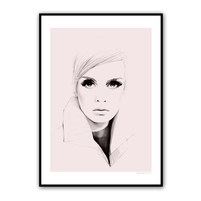 Magdalena Tyboni DESIGN / Plakát Pink Twiggy 50 x 70 cm