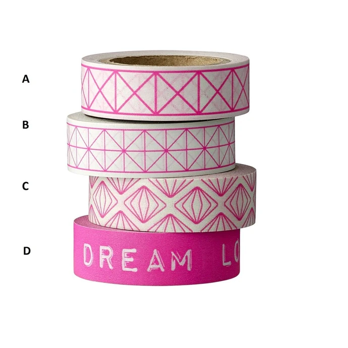 Bloomingville / Designová samolepící páska Pink neon