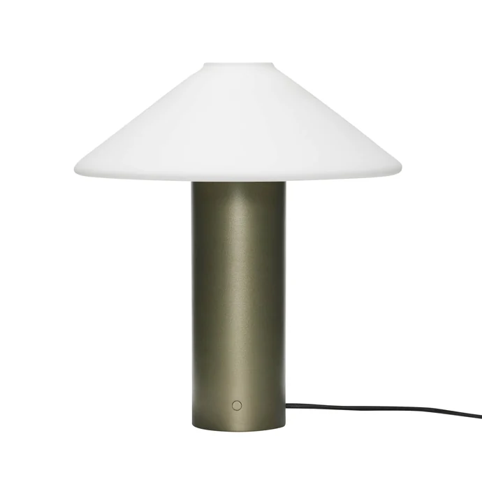 Hübsch / Stmívatelná stolní LED lampa Orbit Dark green