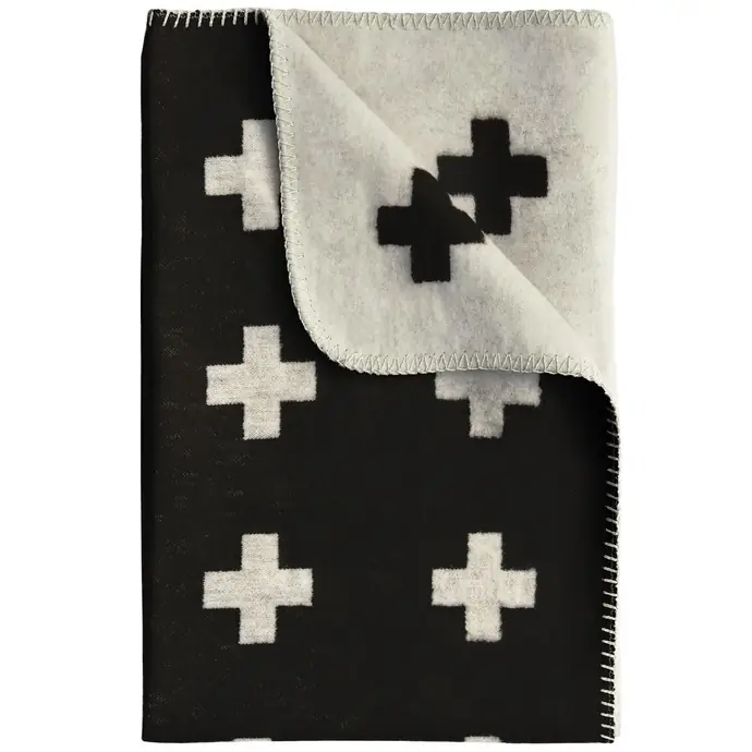 Pia Wallén / Deka Cross Blanket Black 160x240