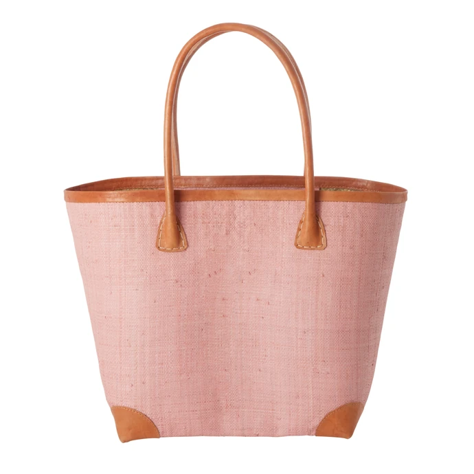 rice / Nákupní taška z rafie Soft Pink