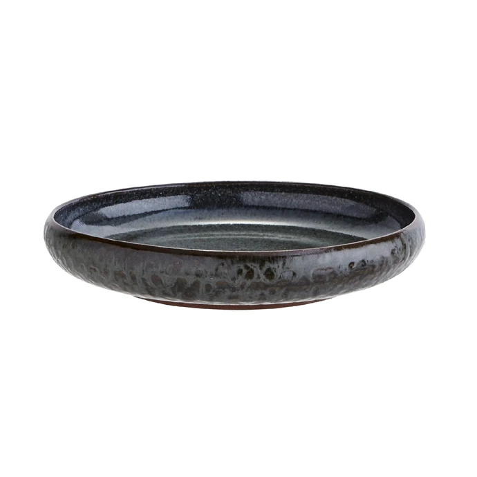 MADAM STOLTZ / Kameninový talíř Grey 18,3 cm - menší