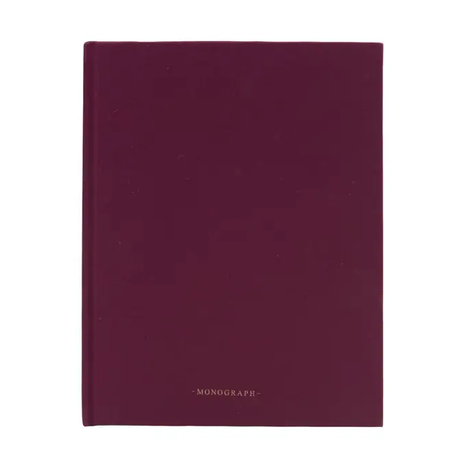 MONOGRAPH / Linkovaný zápisník Bordeaux 19x25cm